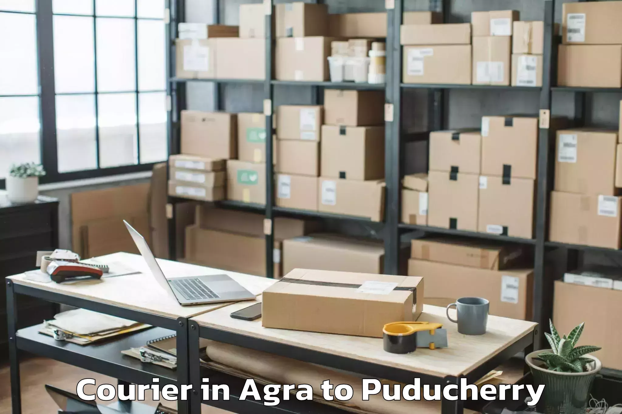 Affordable Agra to Sri Balaji Vidyapeeth Puducher Courier